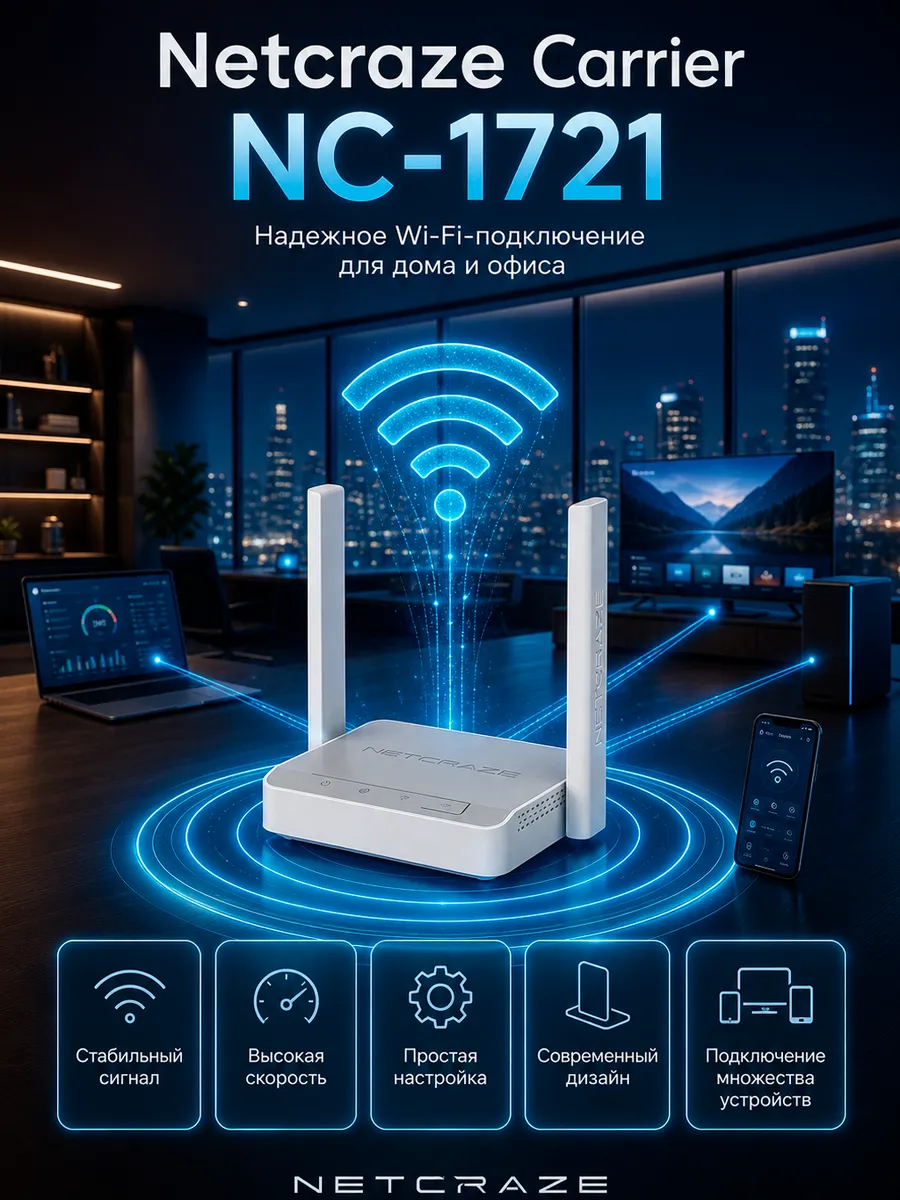 Wi-Fi роутер Carrier NC-1721