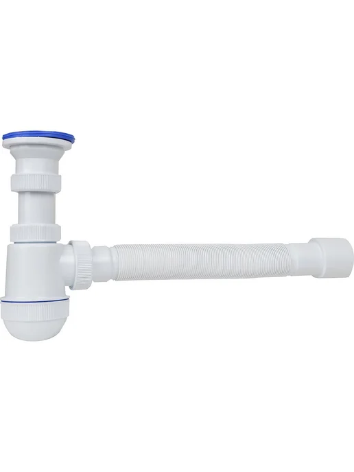 Сифон для раковины с выпуском и гибким соединением VIRPLAST, вариант, фото 2