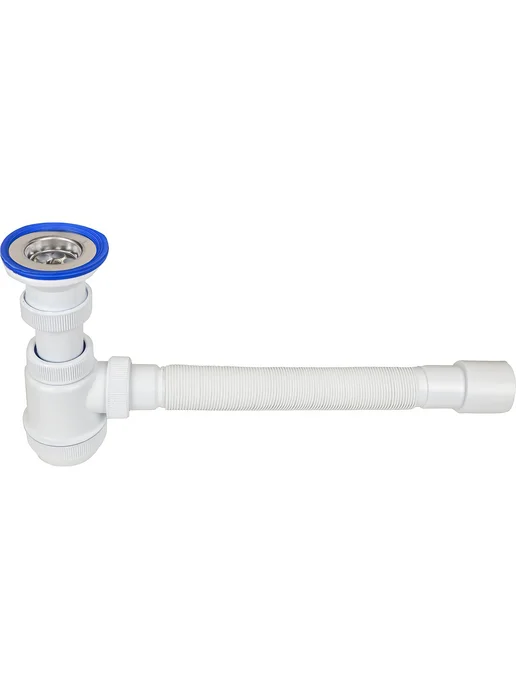 Сифон для раковины с выпуском и гибким соединением VIRPLAST, вариант, фото 3