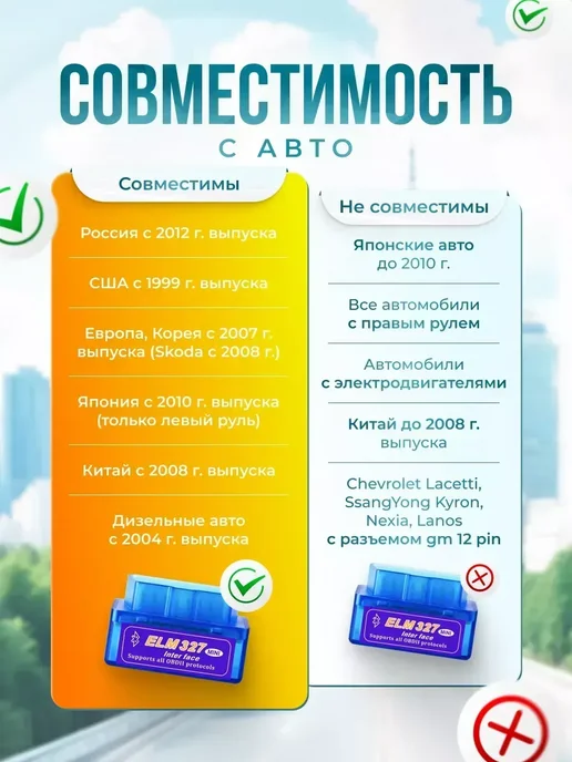 БахЗара Диагностический автосканер диагностика автомобиля с телефона, синий, фото 3