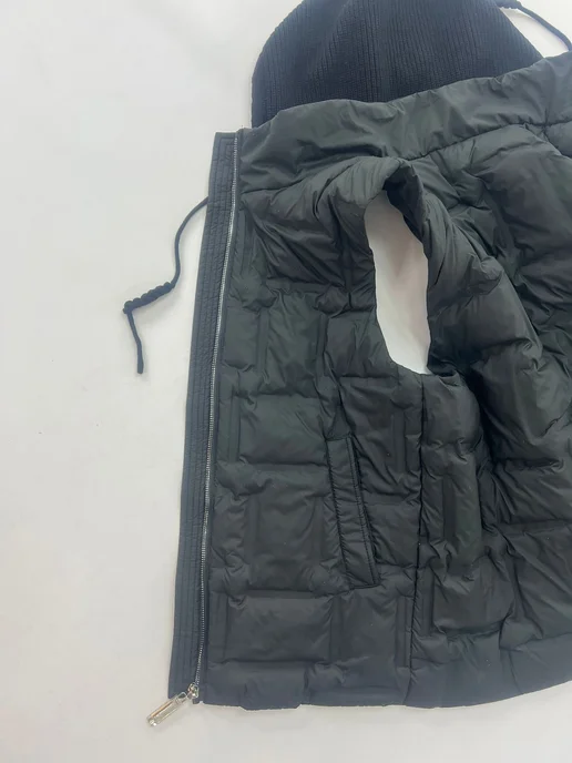 BLOOM Fashion Жилет утепленный стеганый большие размеры, черный, фото 3