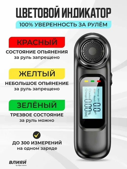 Profit Профессиональный цифровой алкотестер многоразовый, черный, фото 7