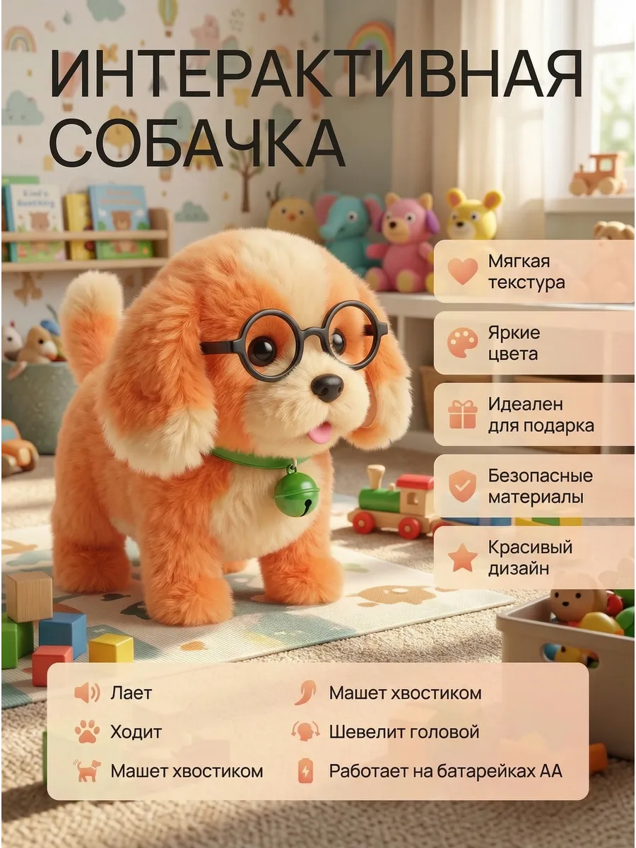 Интерактивная Собачка в очках