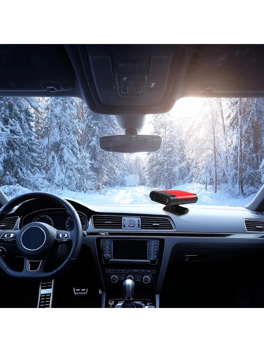 Портативный обогреватель 12В для авто, вентилятор, Red, красный, фото 7