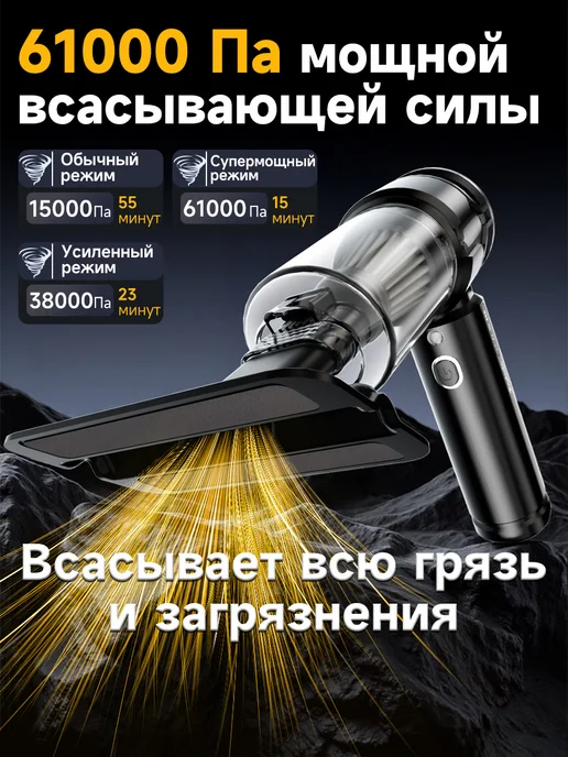 Пылесос для автомобиля беспроводной мощный, вариант, фото 2