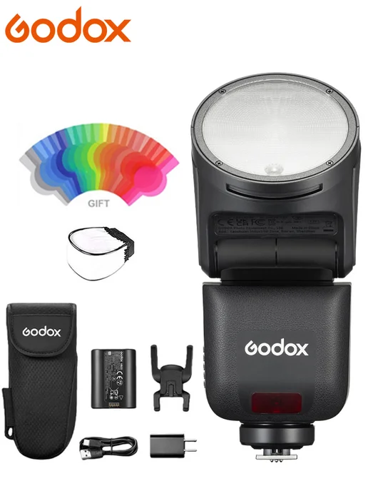 Godox Вспышка V1mid-C TTL круг.гол. для Canon, вариант
