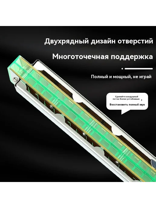 Гармоника для начинающих с полифонии 24 лунок, вариант, фото 4