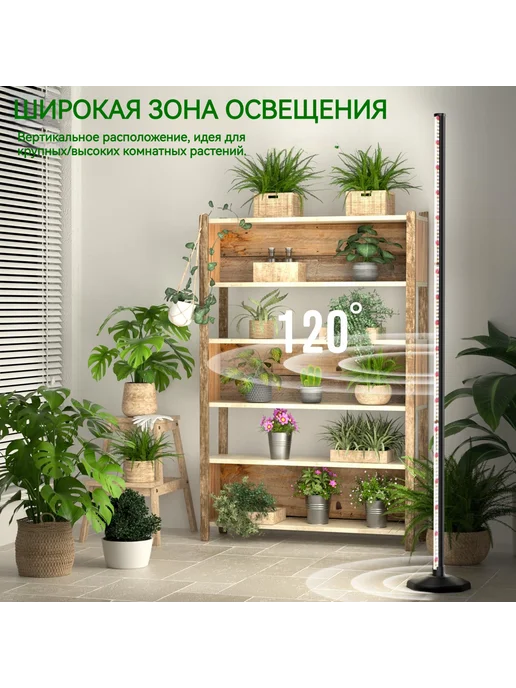 GrnSprX Напольная фитолампа с таймером и пультом, 180CM, вариант, фото 5