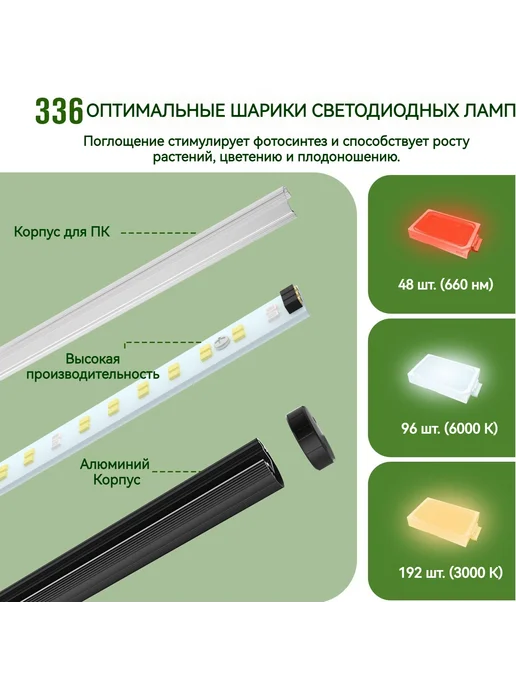 GrnSprX Напольная фитолампа с таймером и пультом, 180CM, вариант, фото 7