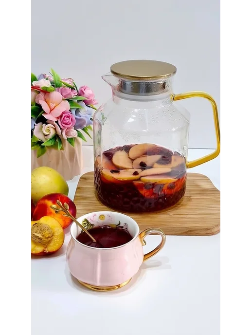 Кувшин для воды стеклянный 1,8 л, 1,8 л, фото 6