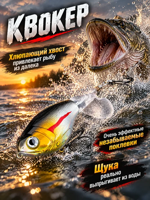 Proberos Набор воблеров (3 шт) (16гр. 9,5см) квокер для рыбалки, 3 шт, 16 г, фото 2