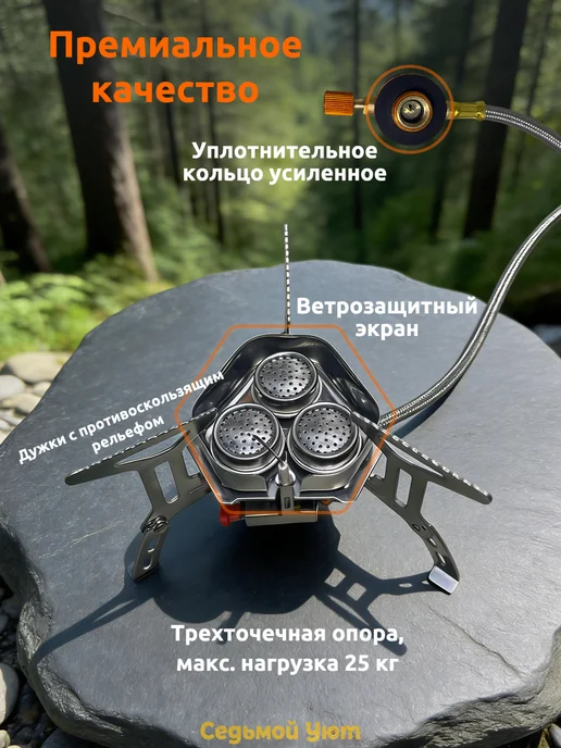 Седьмой Уют Газовая горелка туристическая легкая, вариант, фото 8