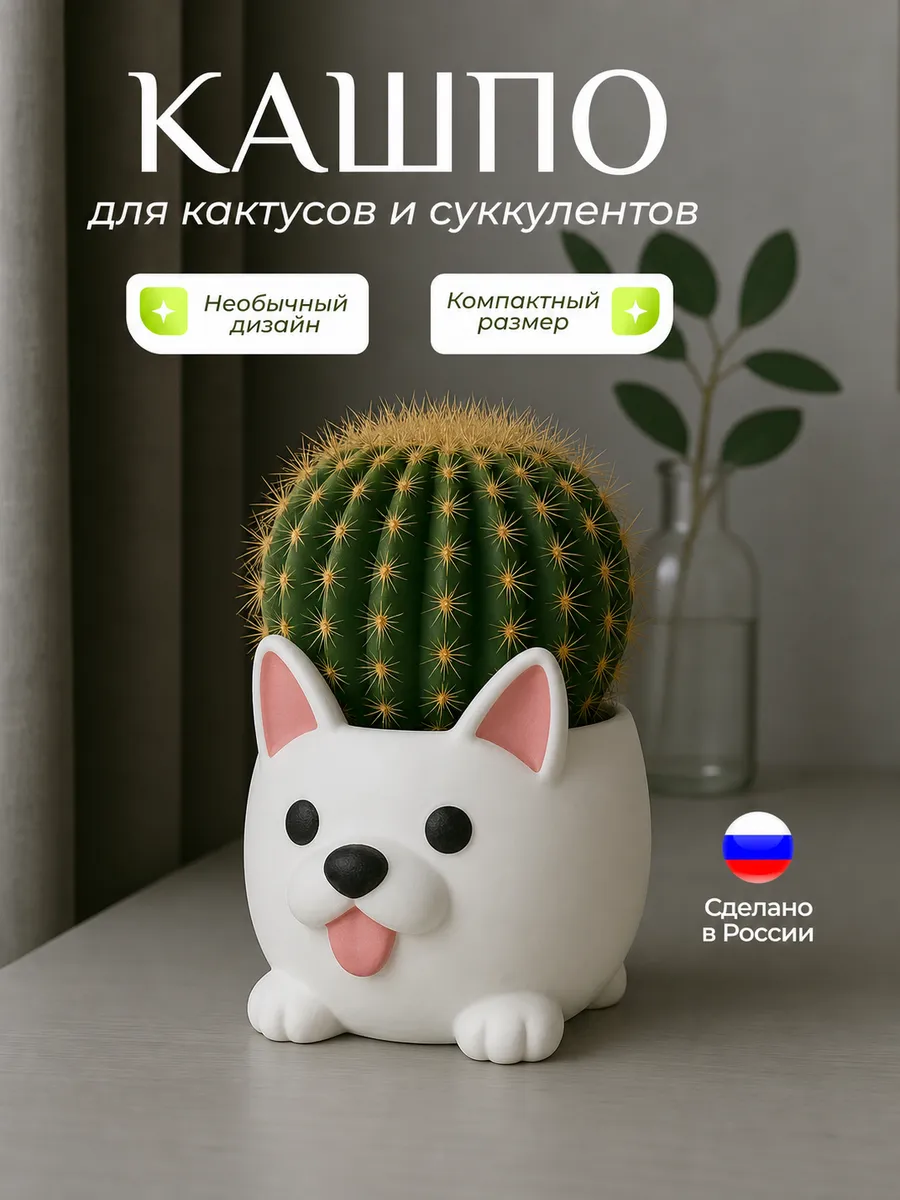 Горшок для цветов кактусов и суккулентов