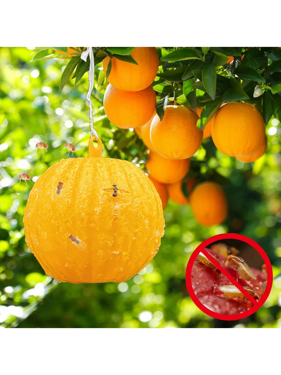 Липкая ловушка для мушек и ос, внутри и на улице (жёлтая)