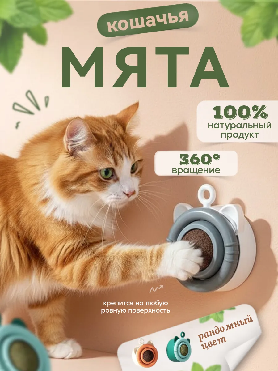 Кошачья мята шарик на стену игрушка леденец