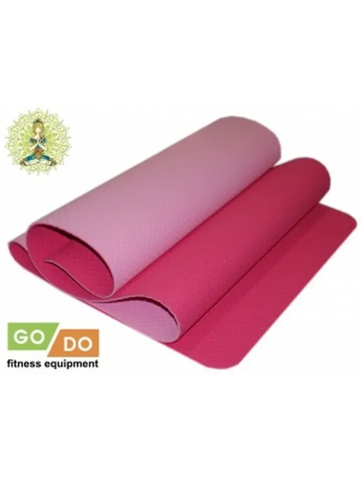 GO DO Коврик для йоги и фитнеса, розовый