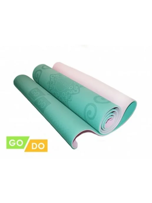 GO DO Коврик для фитнеса, голубой