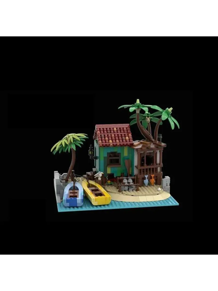 Пираты Века Рыболовный Лагерь MOC Строительные Блоки