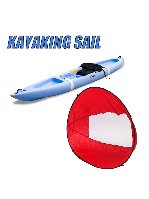 Портативный парус для лодки, виндсерфинг, Downwind, красный, красный