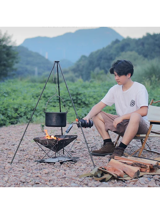 Треугольная портативная подставка для костра для camping, вариант, фото 3