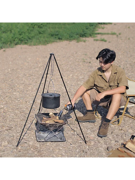Треугольная портативная подставка для костра для camping, вариант, фото 4