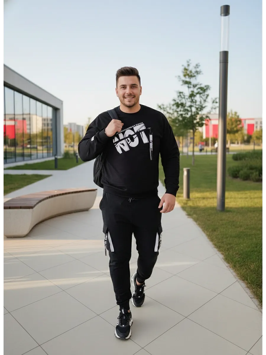 Спортивный костюм летний с принтом