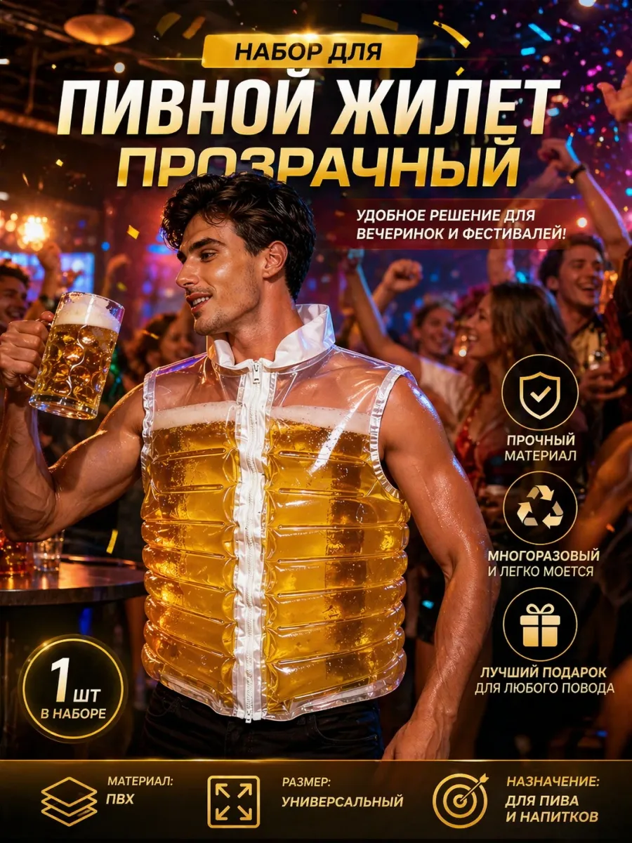 Пивной жилет прозрачный