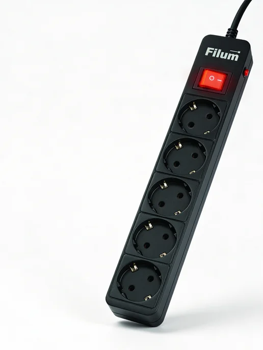 Filum Сетевой фильтр, удлинитель, тройник с предохранителем 5м, 3 м, фото 7