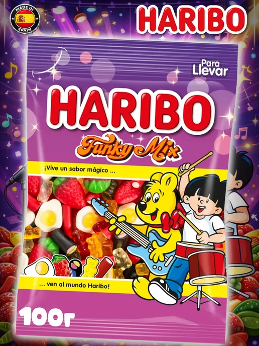 Haribo Жевательный мармелад Харибо микс, Funky Mix, вариант