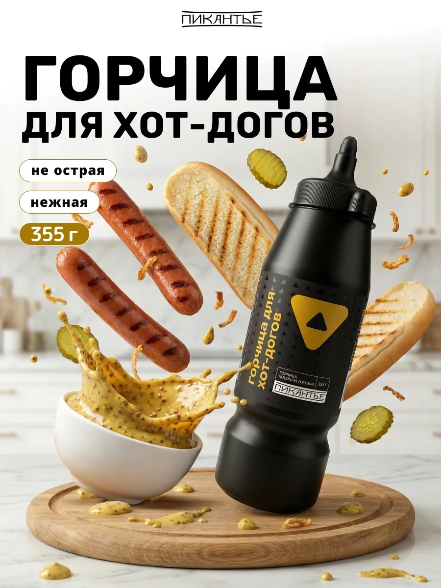 Горчица сладкая, маринад для шашлыка, 355 г
