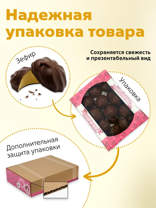 КФ Кронштадтская Зефир со вкусом апельсина глазированный 500 гр, 500 г, фото 4