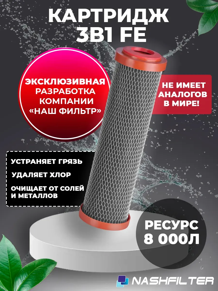 Картридж для фильтра воды 3 в 1 FE 10SL