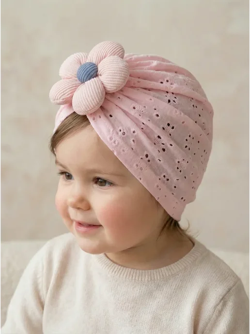 Чалма для новорожденных, розовый, фото 2