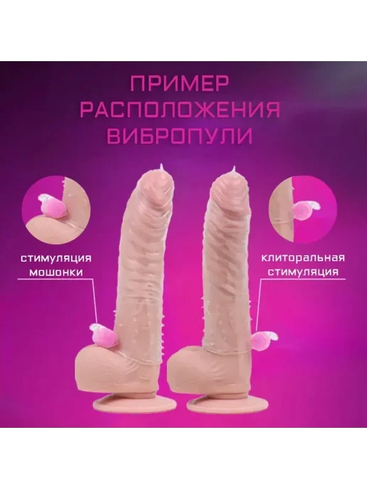 Ребристая с усиками насадка, с вибростимуляцией клитора, розовый, фото 5