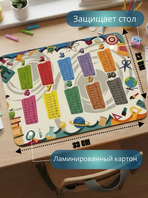Подложка настольная для творчества, уроков труда, 33*23 см, 33x23 см, фото 2