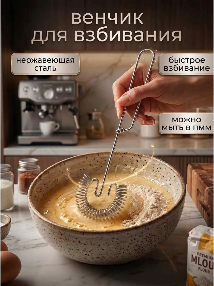 Венчик пружинный ручной для взбивания