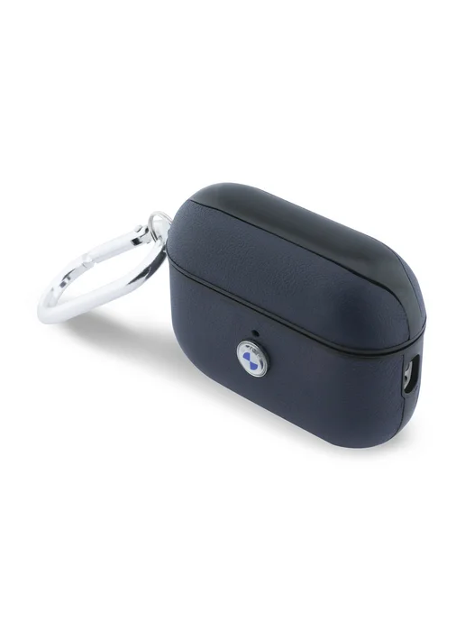 BMW Чехол на беспроводные наушники Airpods Pro 3 из экокожи, синий, фото 3