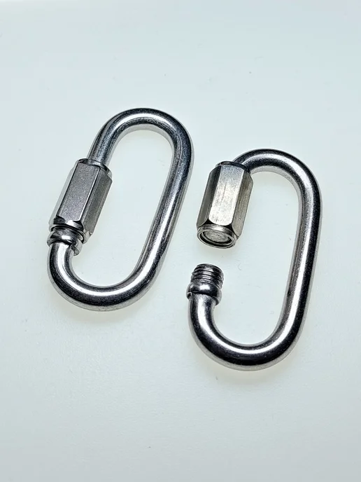 Konung Tools Карабин винтовой нержавеющий 8 мм А2-70 (4 шт), 4 шт, фото 2