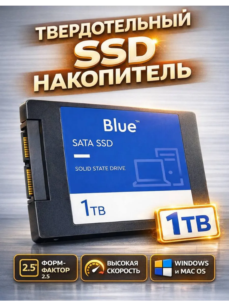 Внутренний SSD диск 1ТБ для компьютера и ноутбука