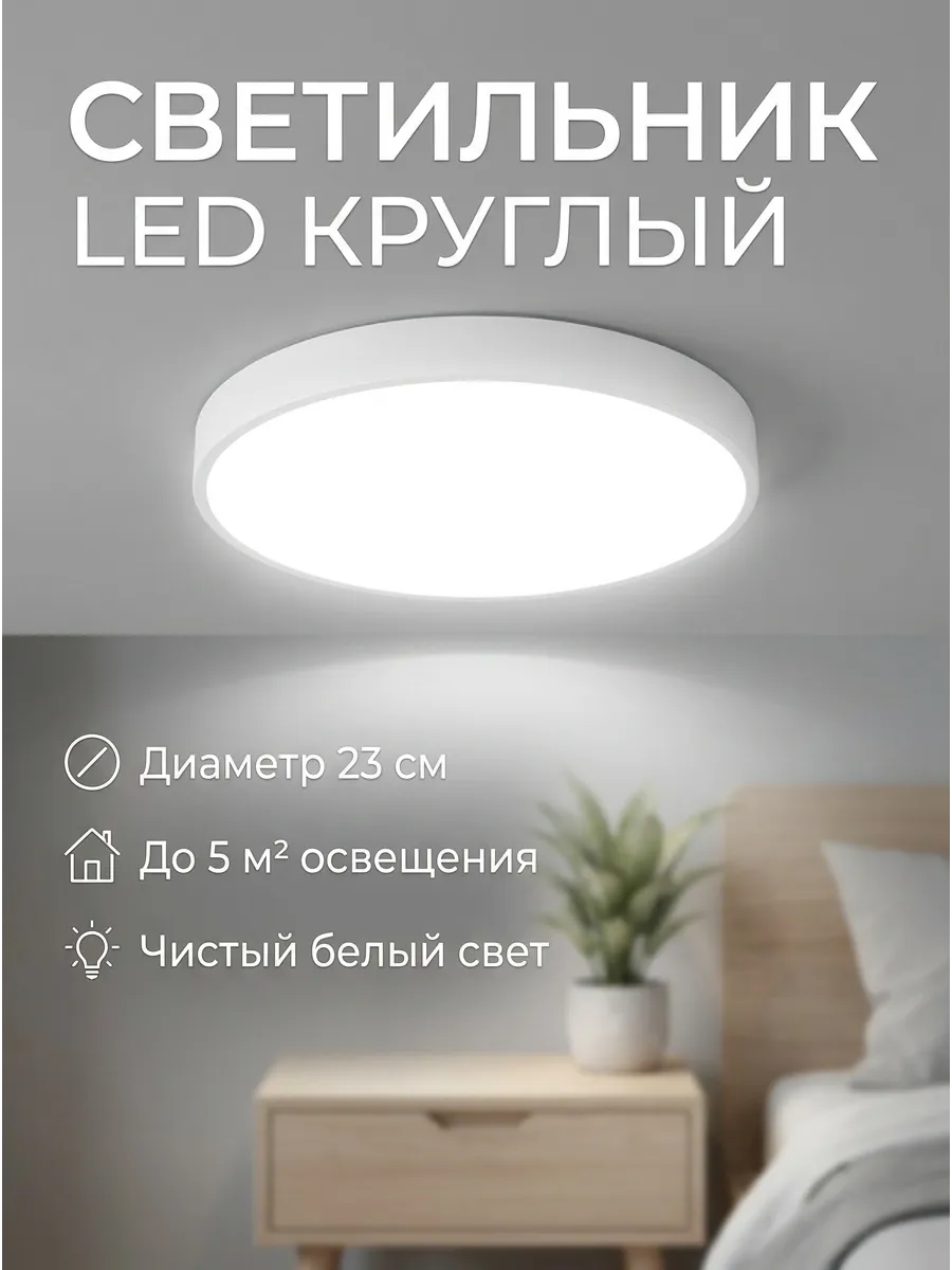 Люстра круглая светодиодная