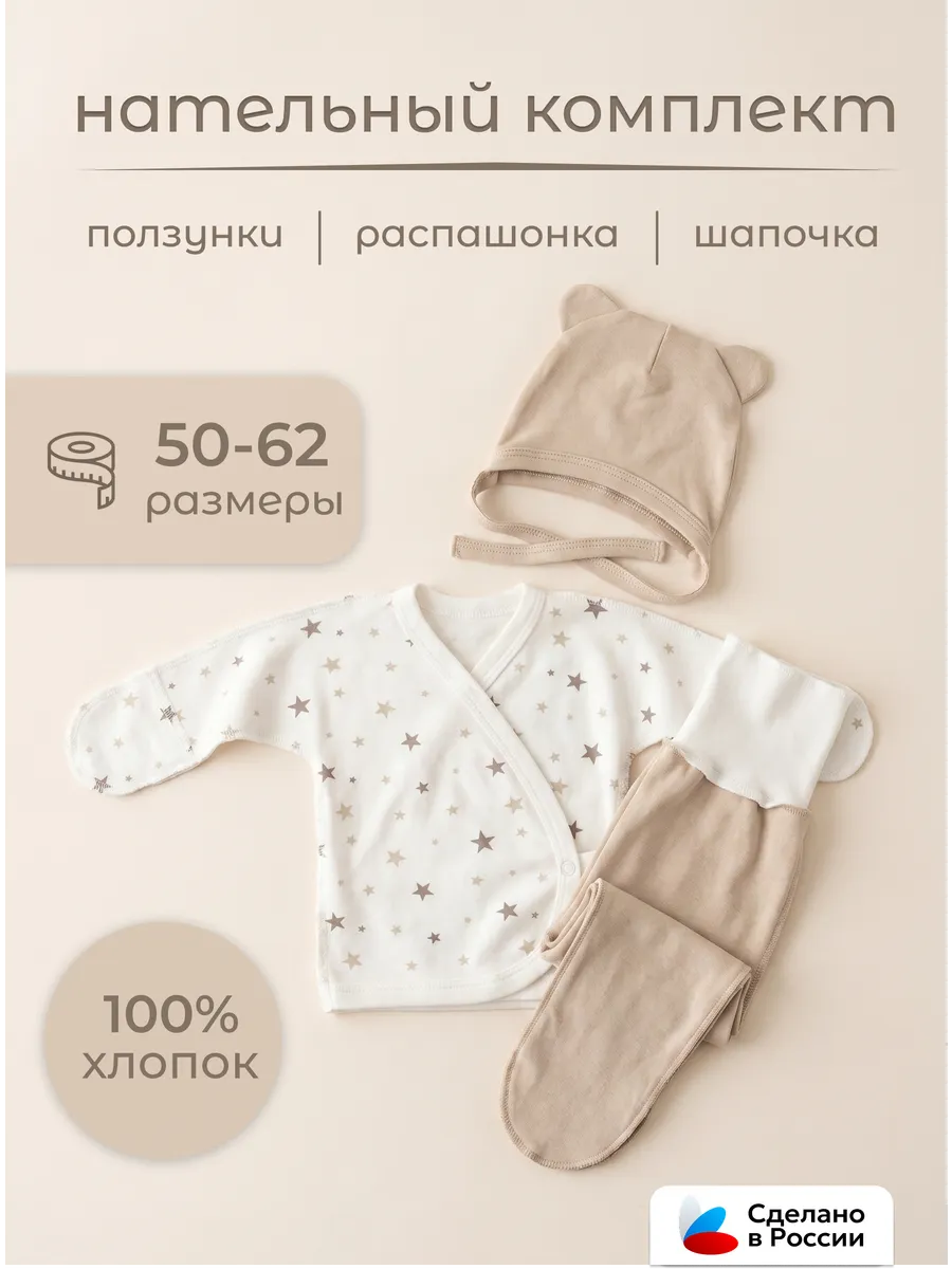 Нательный комплект для новорожденного на выписку