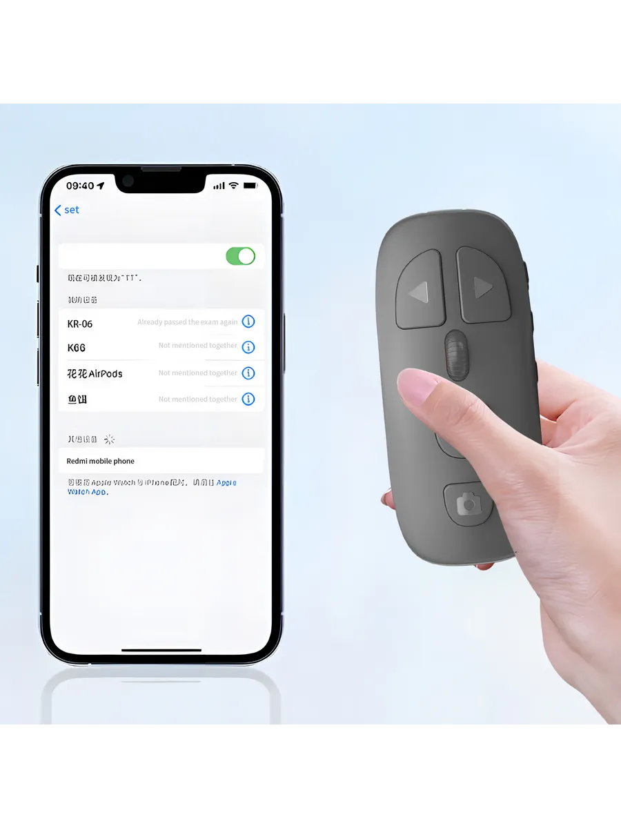 BT пульт для камеры с дистанцией, зум/фокус для iOS/Android