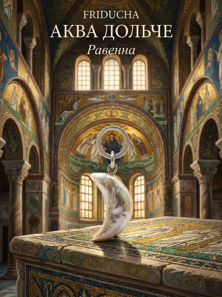 Подвеска «Равенна» с жемчугом, родий
