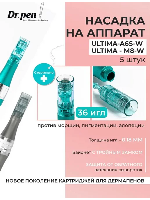 Dr.pen, Картридж 36 игл для дермапен, мезопен, насадка для, вариант