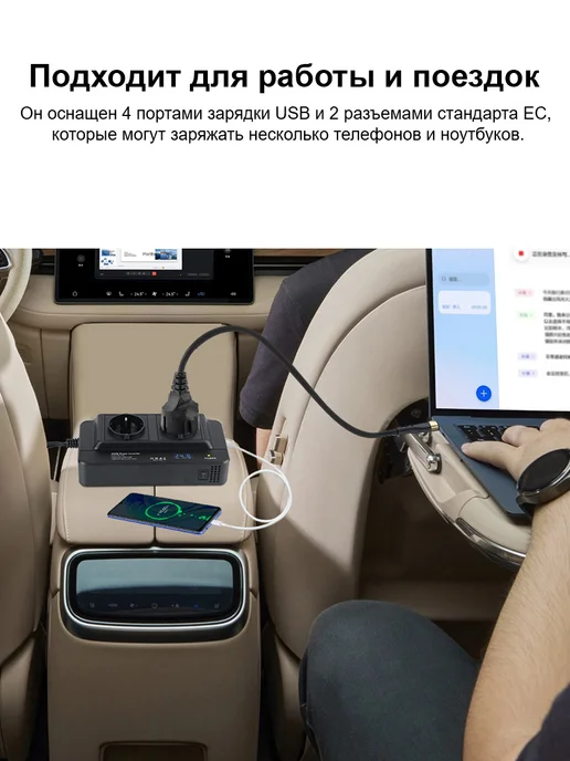Автомобильный инвертор преобразователь 12В-220В, вариант, фото 7