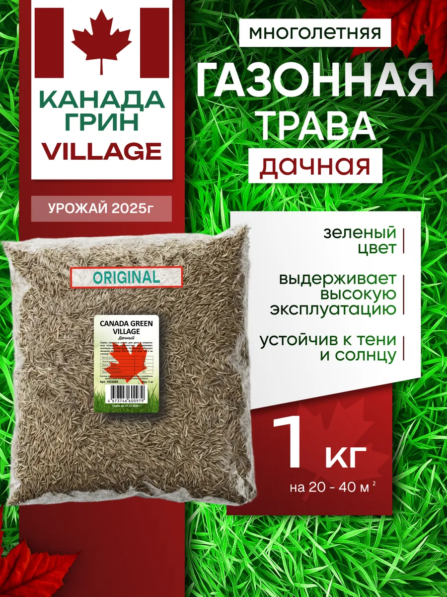 Газонная трава семена Дачная 1кг Village