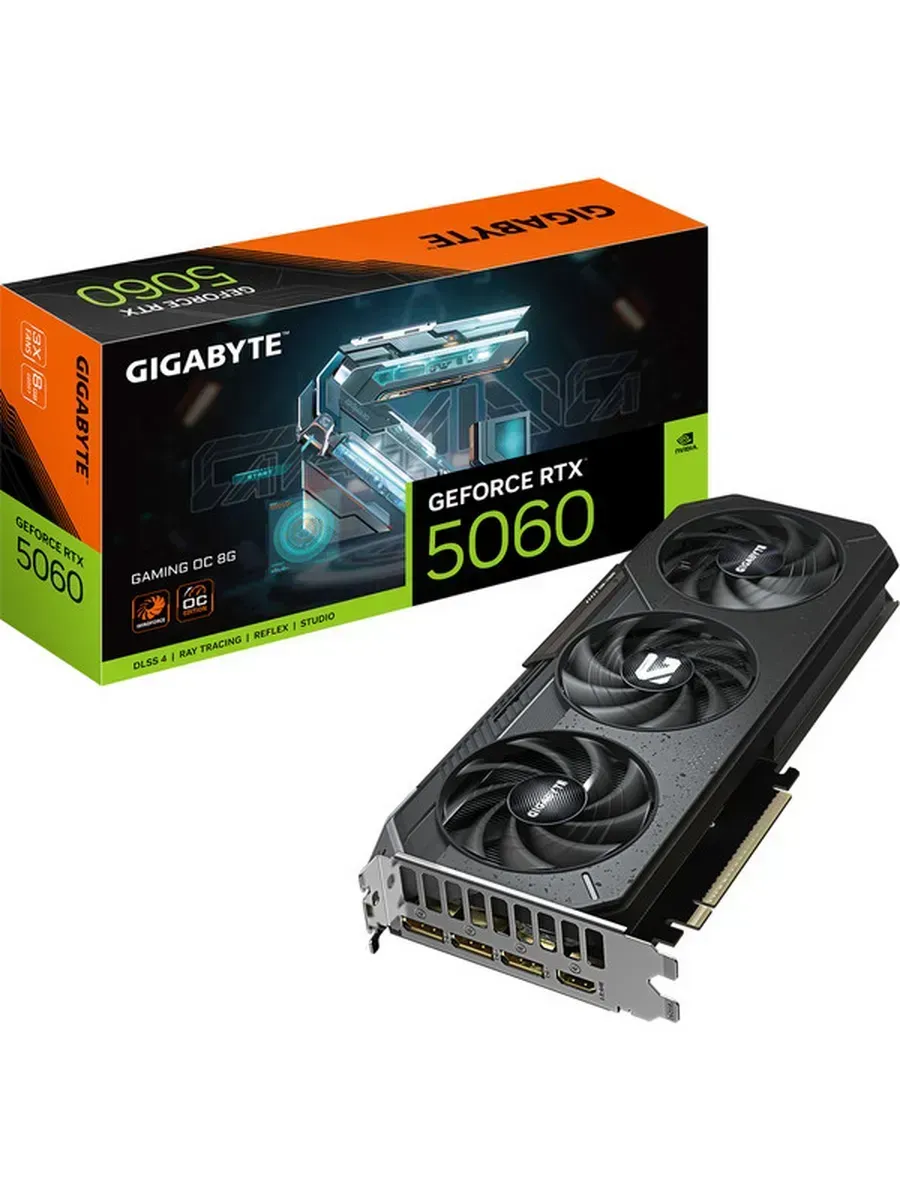 Видеокарта GeForce RTX 5060 GAMING OC, 8GB GDDR7 Gigabyte 881336220 купить за 69 644 ₽ в интернет‑магазине Wildberries