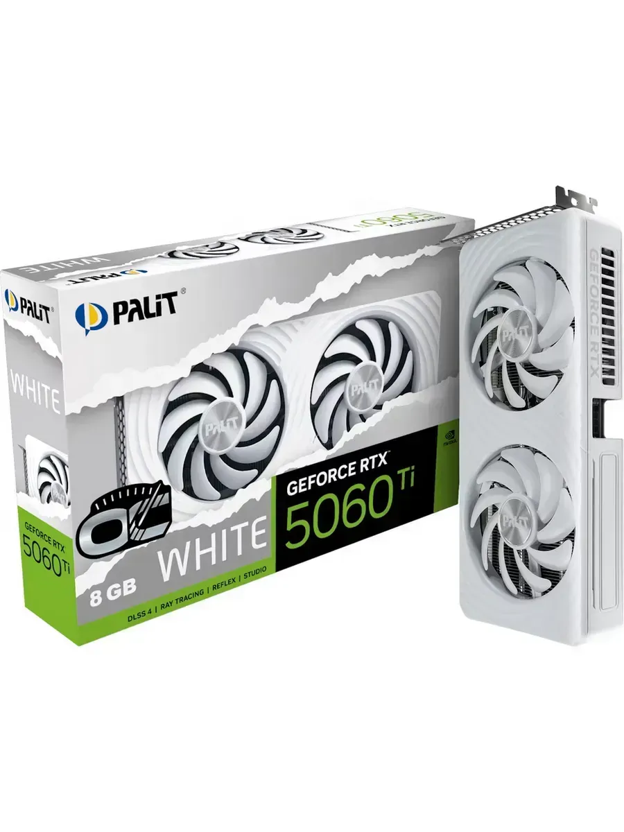 Palit Видеокарта, RTX5060Ti WHITE OC 8GB (4710562245660), (
