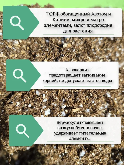 Специальный грунт для Замиокулькаса 2 Литр, вариант, фото 2