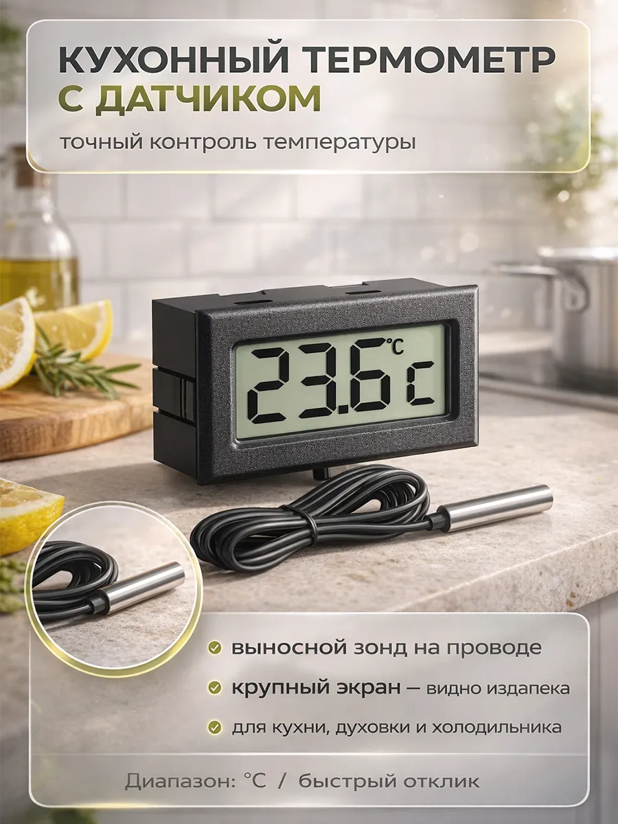 Термометр для террариума с выносным датчиком